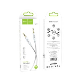 Кабель AUX Jack 3,5 mm для Jack 3,5 mm Hoco 1 m UPA19 сріблястий