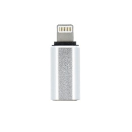 Adapter Typ C (żeński) do Lightning (męski) srebrny