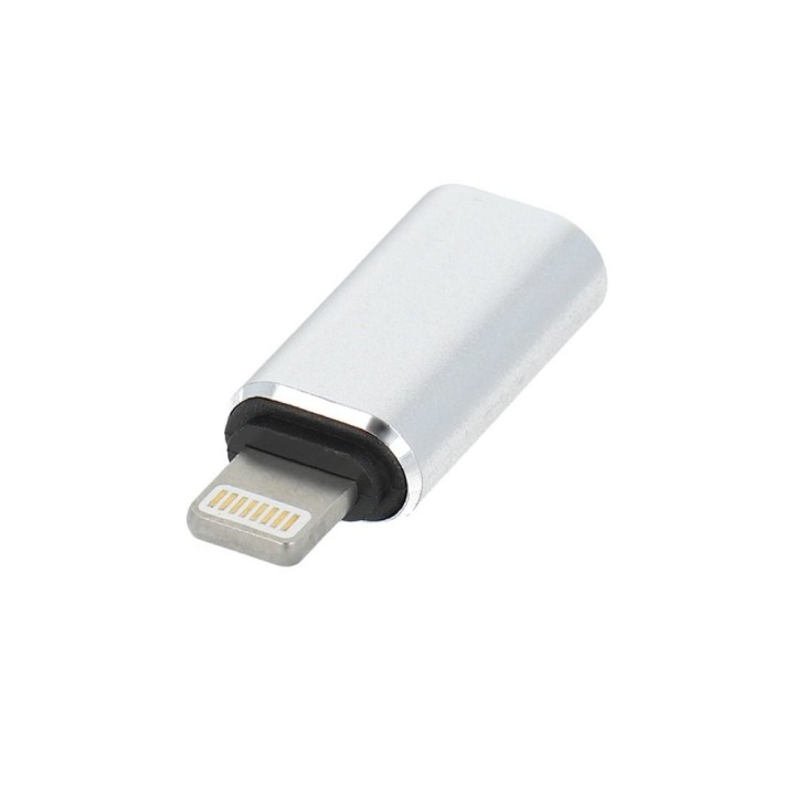 Adapter Type C (female) for Lightning (male) silver
