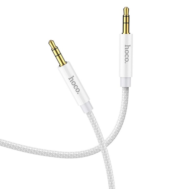 Cable AUX Jack 3,5 mm for Jack 3,5 mm Hoco 1 m UPA19 silver