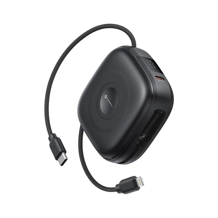Повербанк совместимый с MagSafe Forcell F-Energy F10K5 PD3.1 QC3.0 3A 22,5W 10000 mAh совместимый с Apple Watch черный 0INT