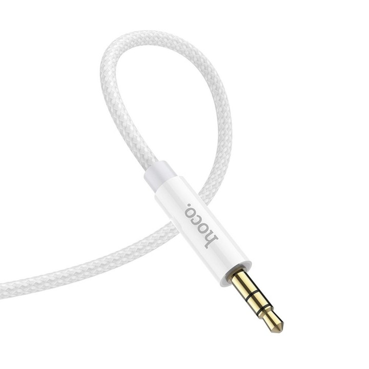 Кабель AUX Jack 3,5 mm для Jack 3,5 mm Hoco 1 m UPA19 сріблястий