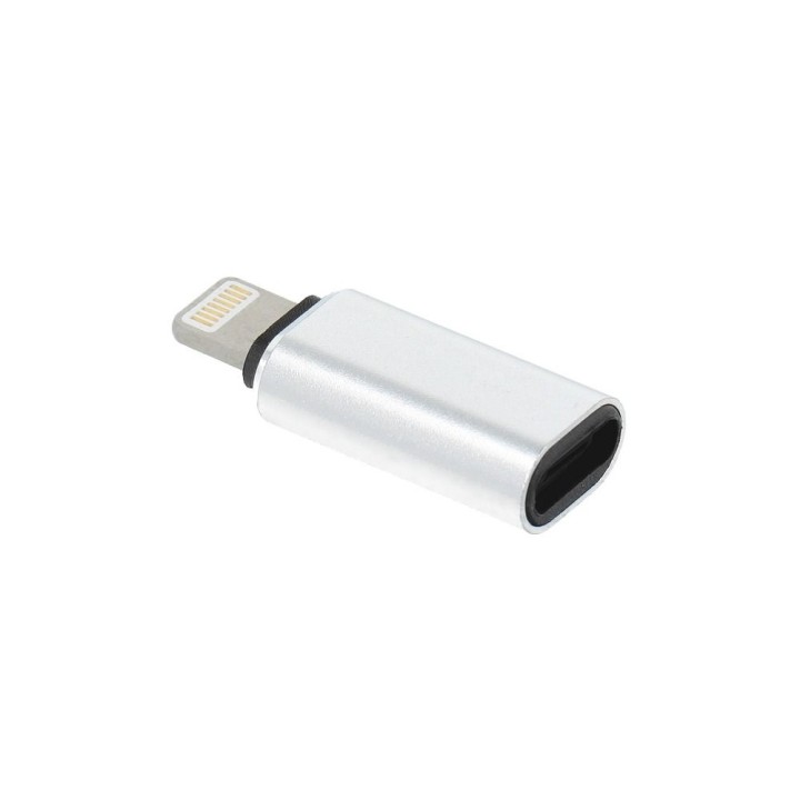 Adapter Type C (female) for Lightning (male) silver