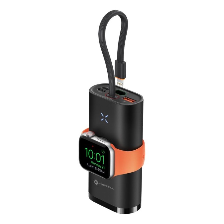 Повербанк Forcell F-Energy F10K4 PD QC3.0 3A 22,5W 10000 mAh совместимый с Apple Watch черный