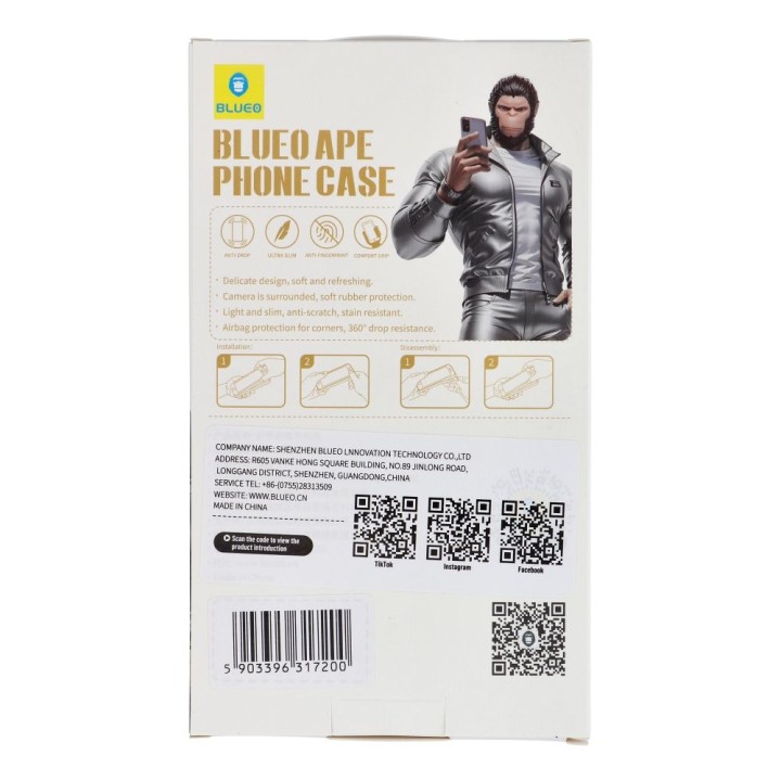 BLUEO APE Phone Case - Apple iPhone 16 серый