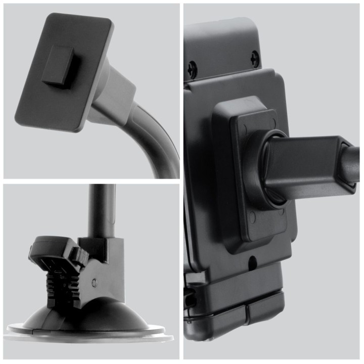Uchwyt na telefon do samochodu uniwersalny Forcell F-Grip Regular 27 cm do szyby / deski / kratki czarny