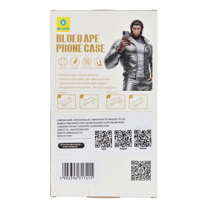 BLUEO APE Phone Case - Apple iPhone 16 Pro Max сірий