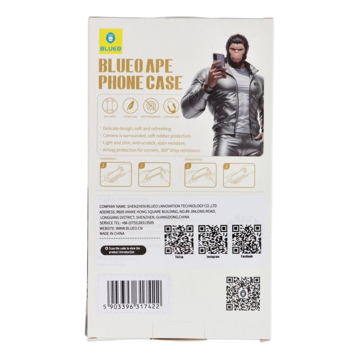 BLUEO APE Phone Case - Apple iPhone 16 Pro сірий