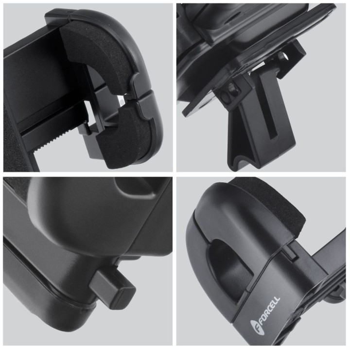 Phone holder for car universal Forcell F-Grip Regular 27 cm for windscreen / dashboard / air vent black