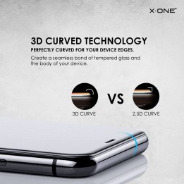Tempered glass for iPhone 16 PRO /17 / 17 PRO X-One Full Cover Extra Strong Matte (full glue) black
