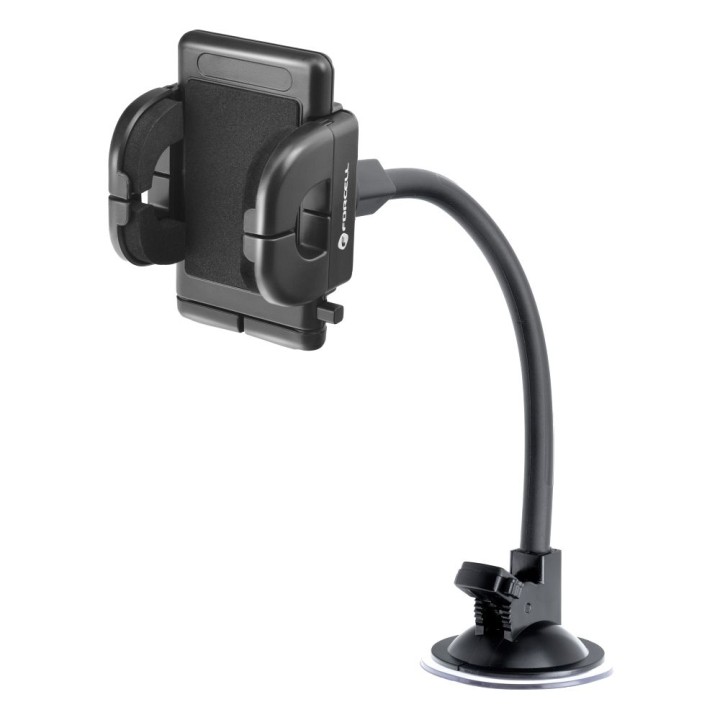 Phone holder for car universal Forcell F-Grip Regular 27 cm for windscreen / dashboard / air vent black