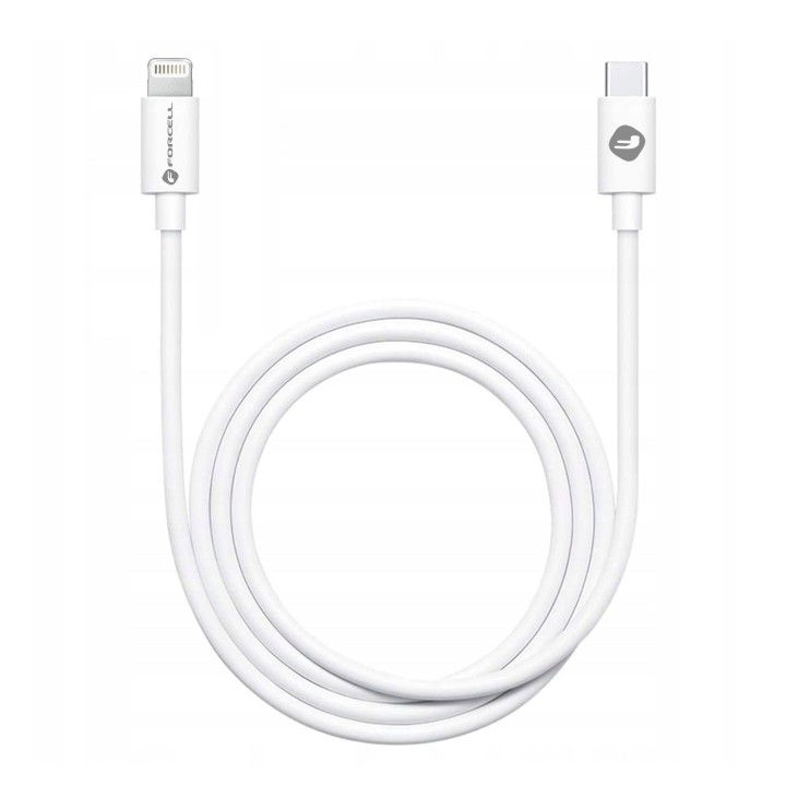 Кабель USB C — Lightning Forcell F-Energy PD 27W Tuba 1 m C291 белый