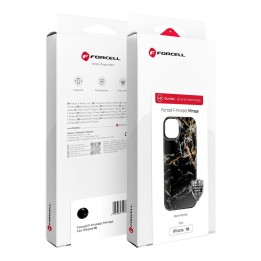 Чохол для iPhone 16 Forcell F-Protect Mirage сумісний із MagSafe Military Drop-Test black marble