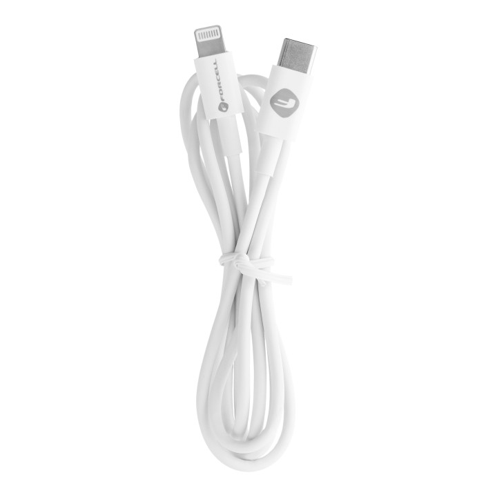 Кабель USB C — Lightning Forcell F-Energy PD 27W Tuba 1 m C291 білий