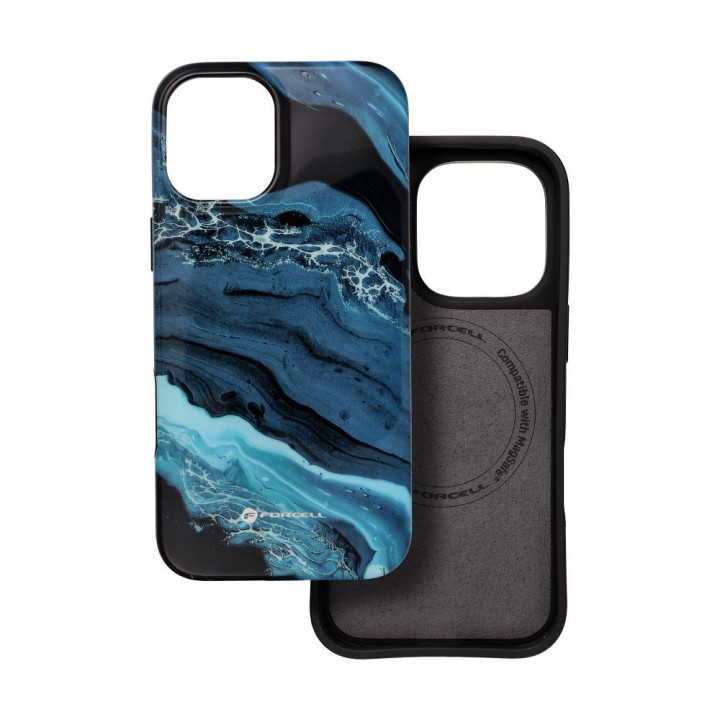 Case for iPhone 16 PLUS Forcell F-Protect Mirage compatible with MagSafe Military Drop-Test deep sea