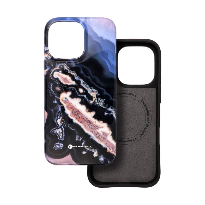 Чехол для iPhone 16 PRO MAX Forcell F-Protect Mirage совместимый с MagSafe Military Drop-Test gold island