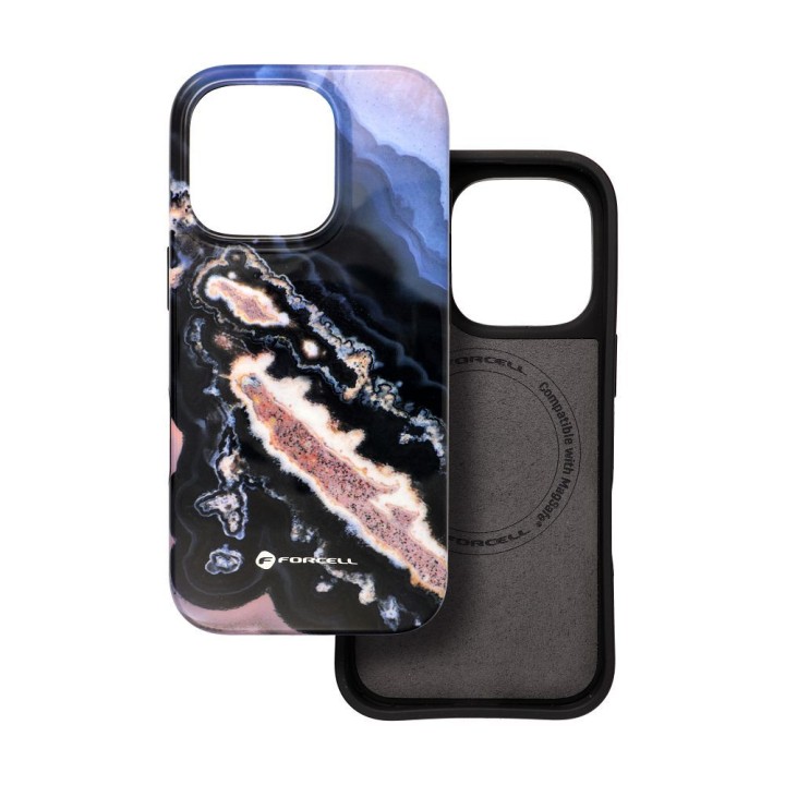 Чехол для iPhone 16 PRO Forcell F-Protect Mirage совместимый с MagSafe Military Drop-Test gold island