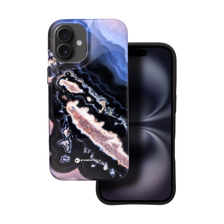 Case for iPhone 16 PLUS Forcell F-Protect Mirage compatible with MagSafe Military Drop-Test gold island