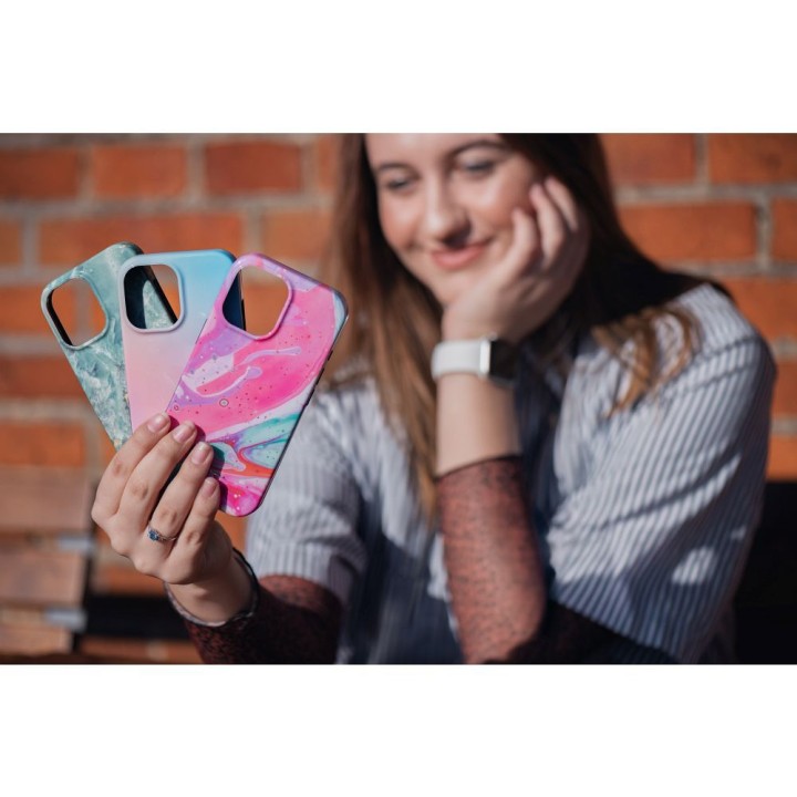 Case for iPhone 16 PLUS Forcell F-Protect Mirage compatible with MagSafe Military Drop-Test pinky blue