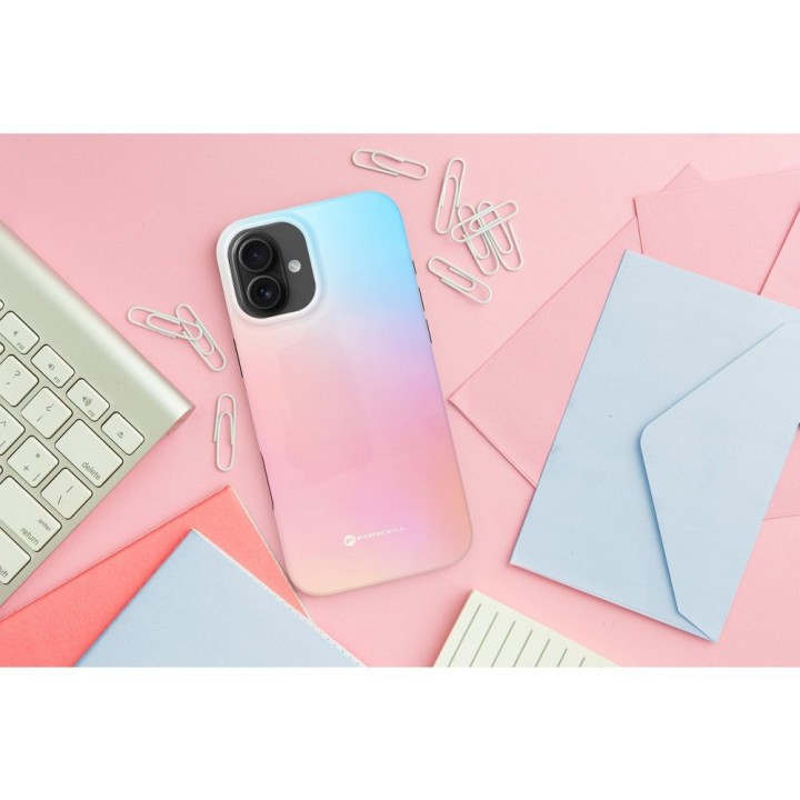 Case for iPhone 16 PRO MAX Forcell F-Protect Mirage compatible with MagSafe Military Drop-Test pinky blue
