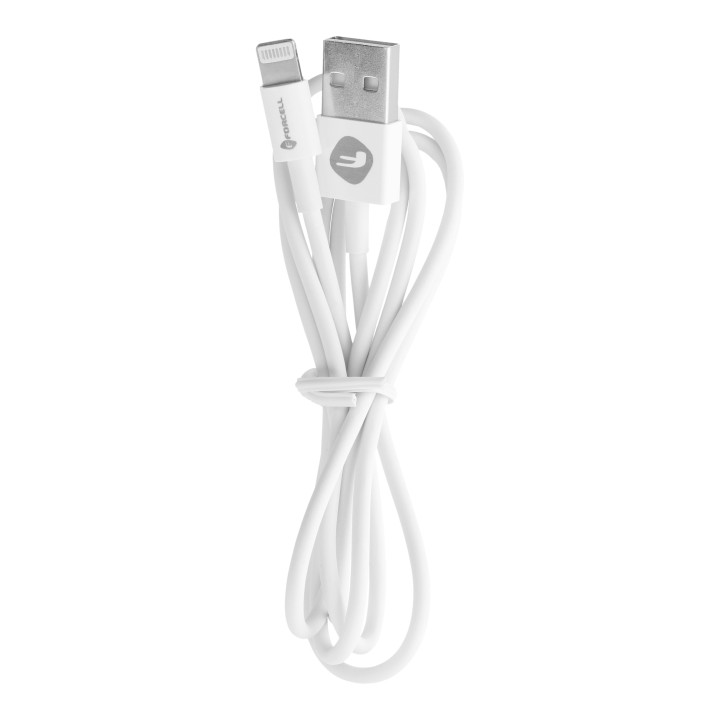 Cable USB A to Lightning Forcell F-Energy 1A Tuba 1 m C316 white