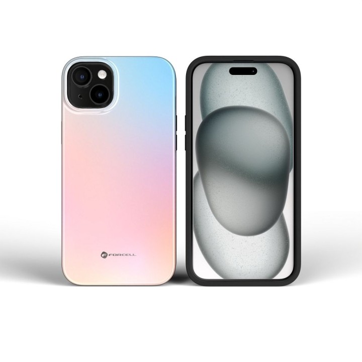 Case for iPhone 16 PRO MAX Forcell F-Protect Mirage compatible with MagSafe Military Drop-Test pinky blue