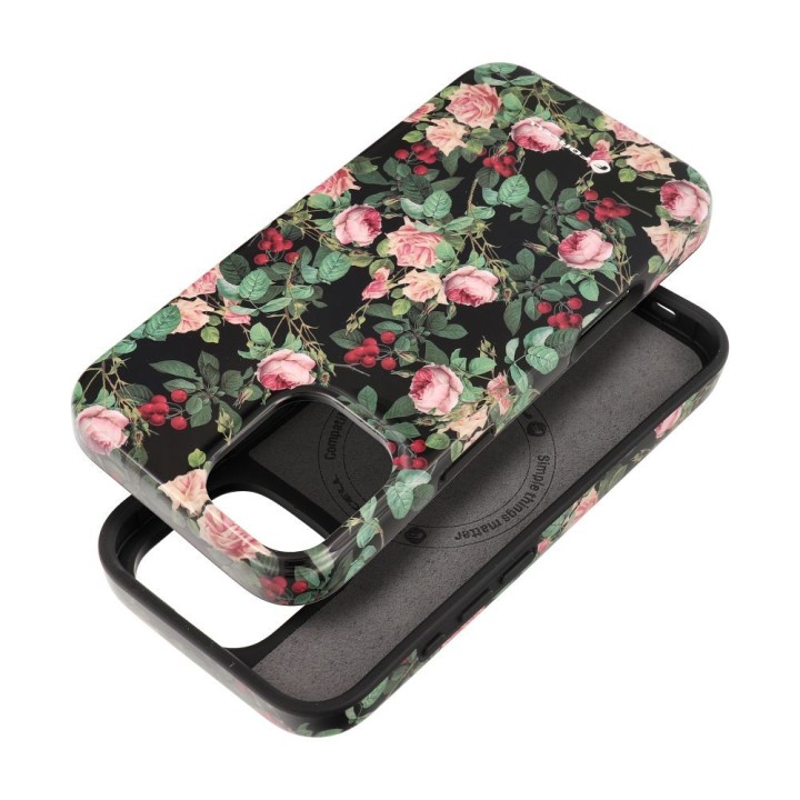 Case for iPhone 16 PLUS Forcell F-Protect Mirage compatible with MagSafe Military Drop-Test rose drama