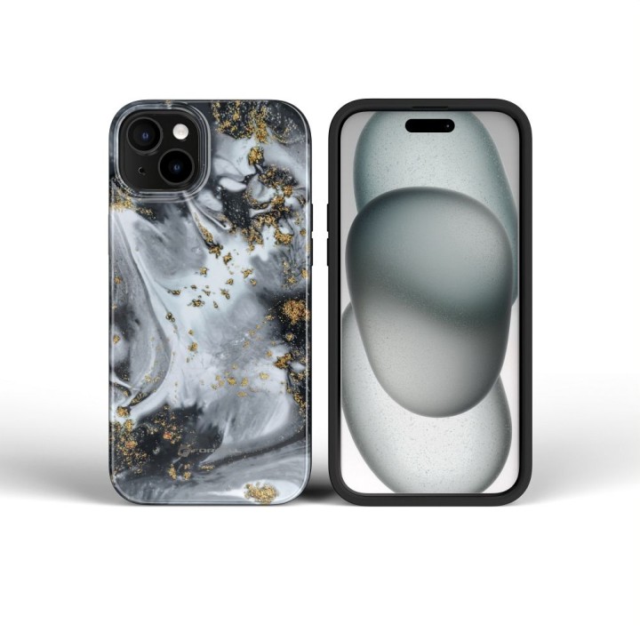 Case for iPhone 16 PLUS Forcell F-Protect Mirage compatible with MagSafe Military Drop-Test silver fog