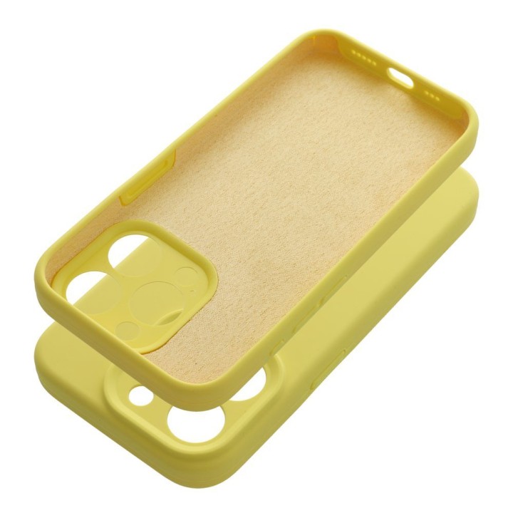 Чохол для iPhone 16 PRO MAX Silicone 2mm (camera protection) жовтий