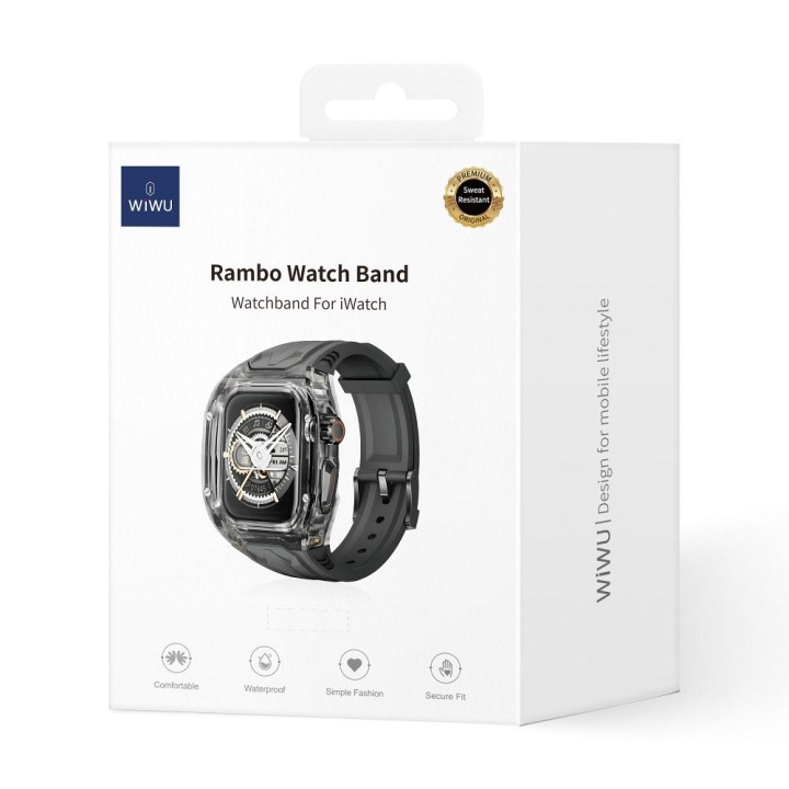 WiWU - Ремінець для смарт-годинника Wi-WB013 Rambo Watch Band 42/44/45mm - чорний