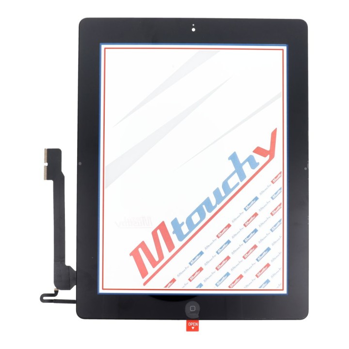 MUSTTBY Сенсорный экран + клейкая лента + Home для iPAD 4 (черный)