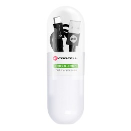 Кабель USB-A – USB-C Forcell F-Energy 2,1A Tuba 1 m C319 чорний