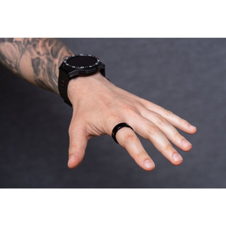 Smart Ring R11M- розумне сталеве кільце із зарядною станцією розмір 8 (18,1mm) чорне
