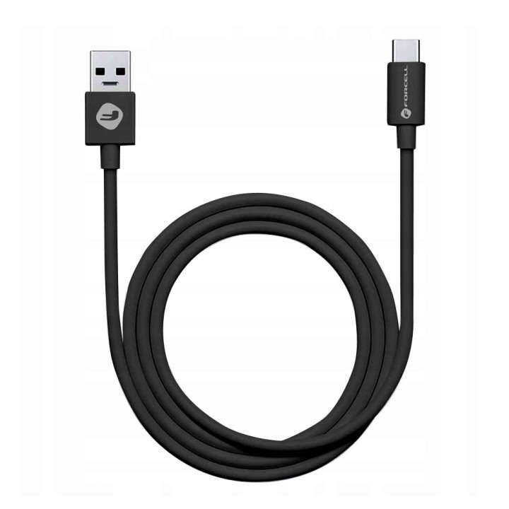Кабель USB A — USB C Forcell F-Energy 2,1A Tuba 1 m C319 чорний