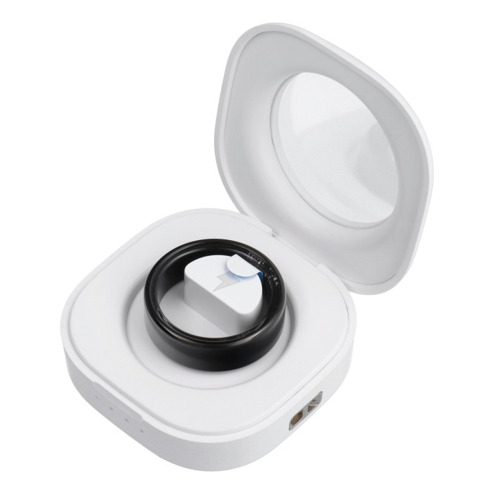 Smart Ring R11M- smart steel ring with charging dock size 8 (18,1mm) black