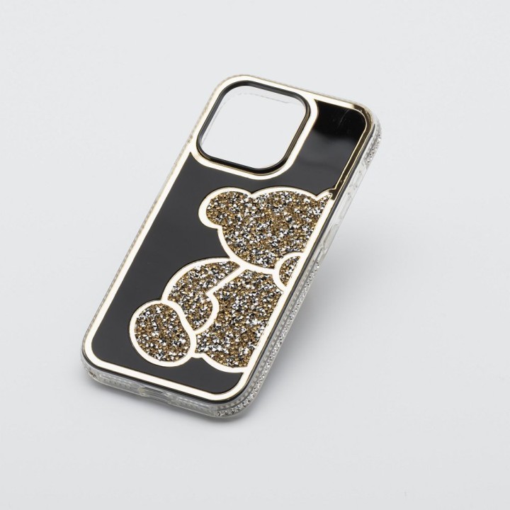 Etui na iPhone 16 Teddy Bear złote