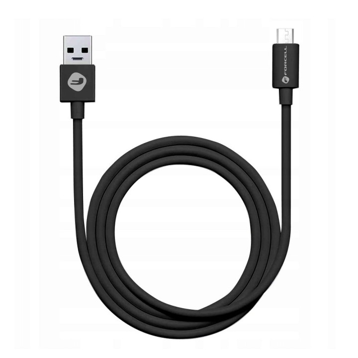 Cable USB A for Micro USB Forcell F-Energy 2,4A Tuba 1 m C321 black