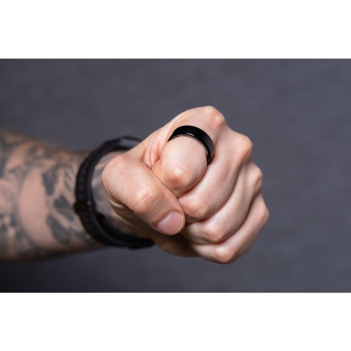 Smart Ring R11M- smart steel ring with charging dock size 8 (18,1mm) black