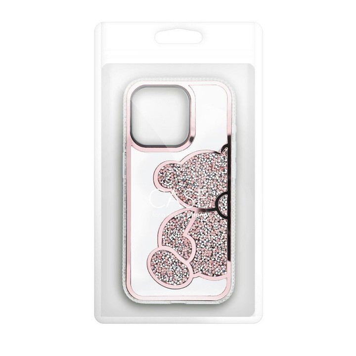 Чехол для iPhone 16 PRO Teddy Bear розовый