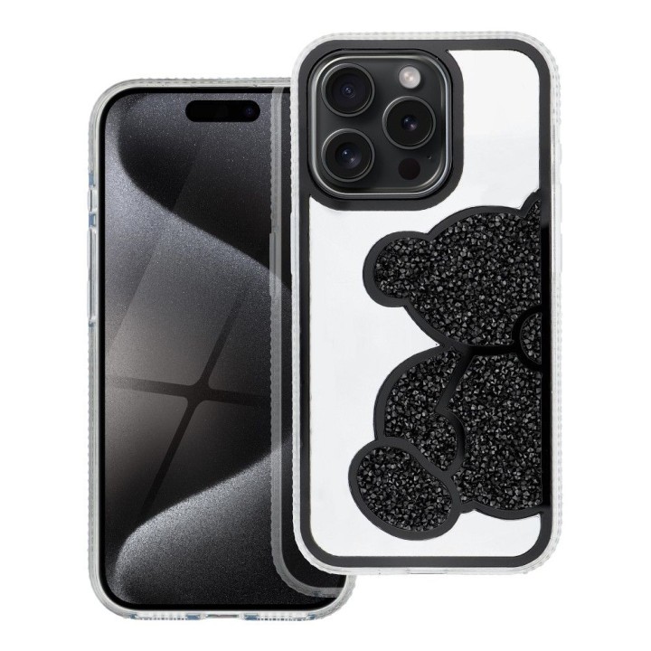 Чехол для iPhone 16 PRO MAX Teddy Bear черный