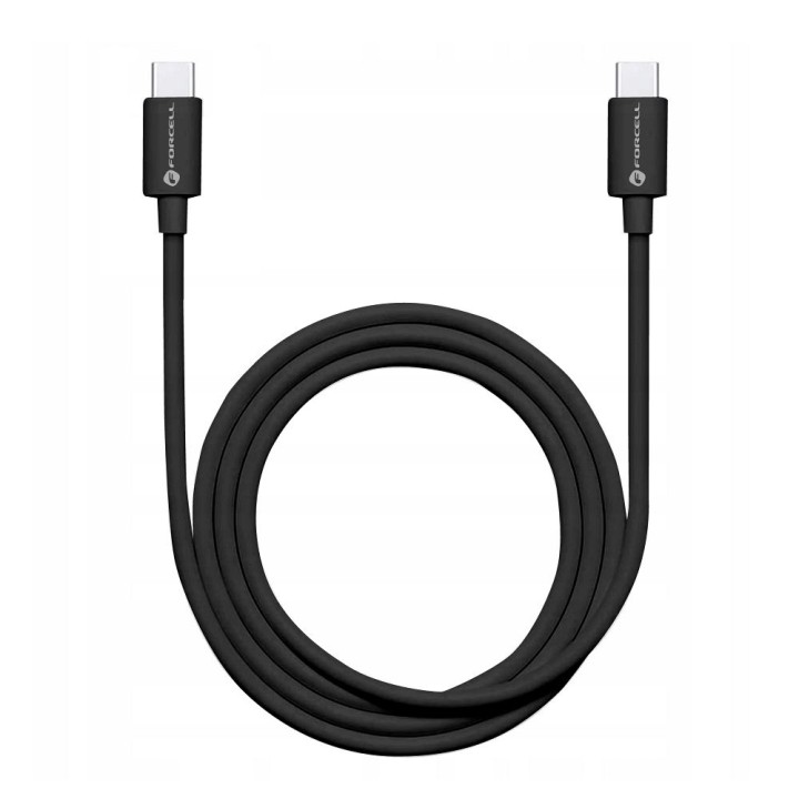 Кабель USB-C – USB-C Forcell F-Energy QC PD Tuba 1 m C293 чорний