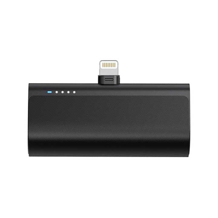 Повербанк Blue Star W0556P 2,1A 5000 mAh со встроенным разъемом Lightning черный