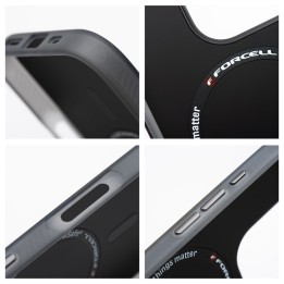 Case for iPhone 16 PLUS Forcell F-Protect Levels Dual Layer 4D technology compatible with MagSafe Military Drop-Test smoky black