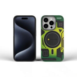 Case for iPhone 16 PRO Forcell F-Protect Levels Dual Layer 4D technology MagSafe compatible Military Drop-Test cyber green