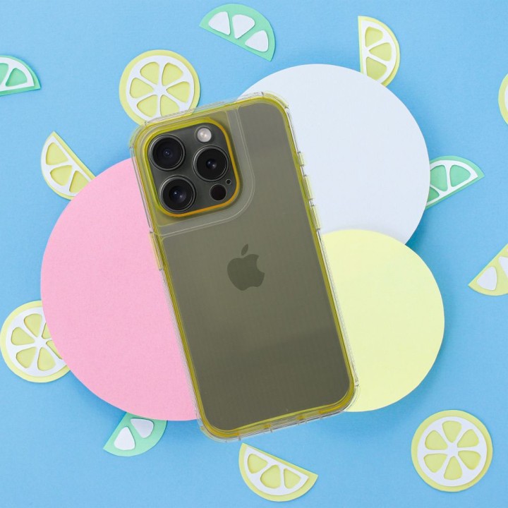 Чехол для iPhone 16 PLUS Matrix Clear желтый