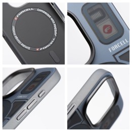 Case for iPhone 16 PLUS Forcell F-Protect Levels Dual Layer 4D technology compatible with MagSafe Military Drop-Test cyber grey
