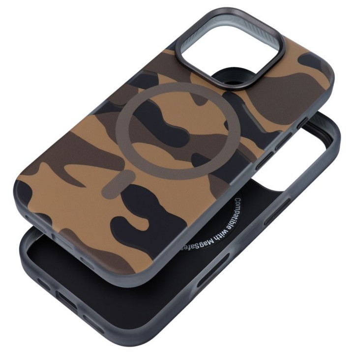Чехол для iPhone 16 Forcell F-Protect Levels Dual Layer 4D technology совместимый с MagSafe Military Drop-Test desert camo