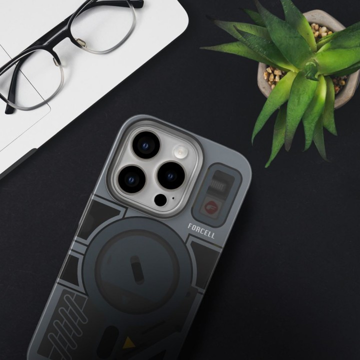 Чохол для iPhone 16 PLUS Forcell F-Protect Levels Dual Layer 4D technology сумісний з MagSafe Military Drop-Test cyber grey