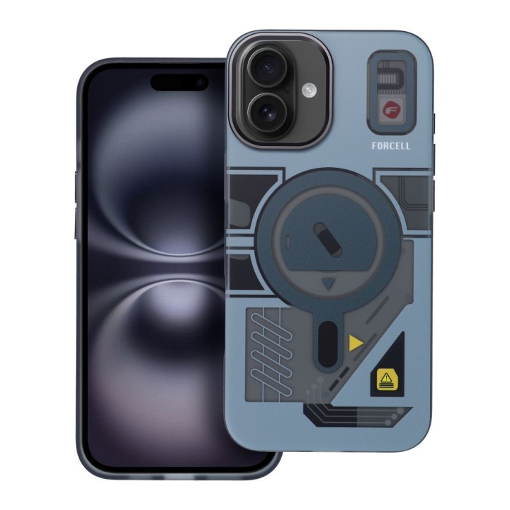 Чохол для iPhone 16 PLUS Forcell F-Protect Levels Dual Layer 4D technology сумісний із MagSafe Military Drop-Test cyber grey