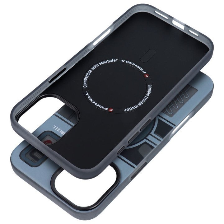 Чохол для iPhone 16 PLUS Forcell F-Protect Levels Dual Layer 4D technology сумісний із MagSafe Military Drop-Test cyber grey